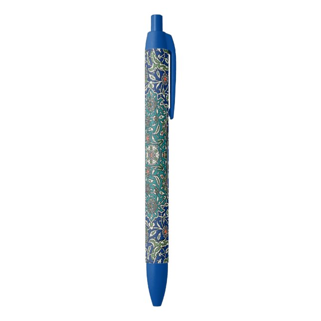 Stylo Bleu Blue Green Orange Turquoise Ornat Motif arabe (Bas (Vertical))