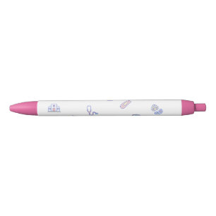 Stylo Bleu Caricature médicale mignonne médecin allaitant doo