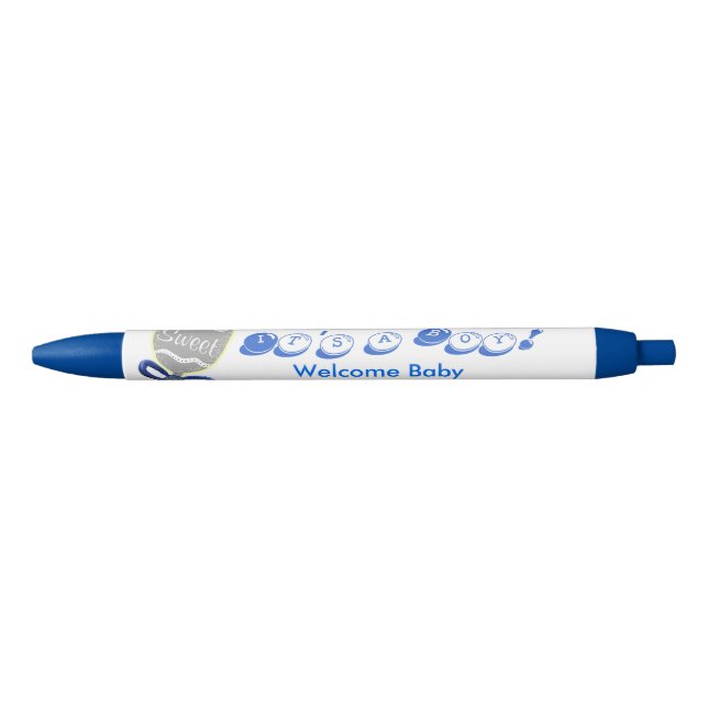 Stylo Bleu C'est un garçon Bienvenue Baby Blue Rattle annonce (Devant)