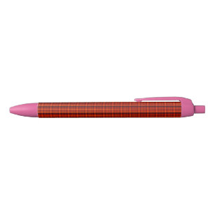 Stylo Bleu Charme de Crimson Highland ; Tartan rouge