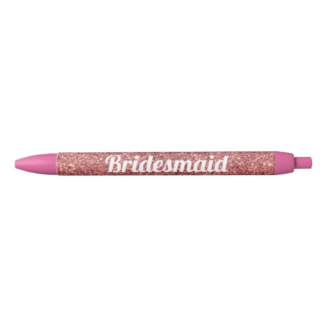 Stylo Bleu chick chick rose or parties scintillant bridesmaid (Devant)