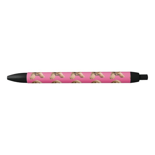 Stylo Bleu Chiot de Doodle Doré (Devant)