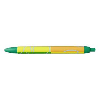 Stylo Bleu Circles rétro amusants Boucles Vert Jaune Orange S