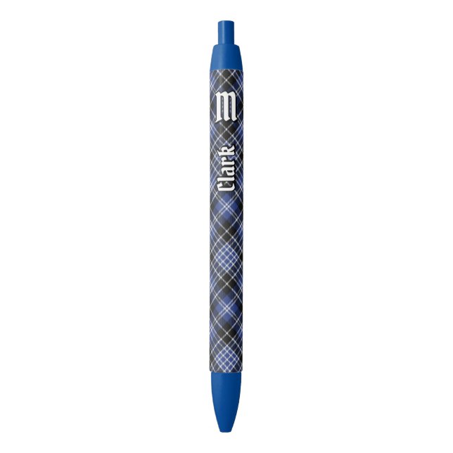 Stylo Bleu Clan Clark Tartan (devant Vertical)