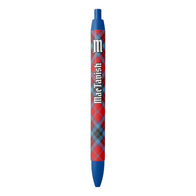 Stylo Bleu Clan MacTavish Tartan (devant Vertical)