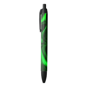 Stylo Bleu Courbes et plis verts surlignés sur arrière - plan
