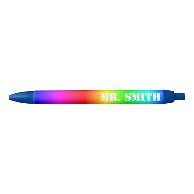Stylo Bleu Créez votre propre dégradé Rainbow personnalisé (Devant)