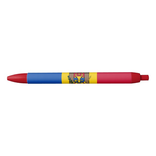Stylo Bleu Drapeau de Moldova (Devant)