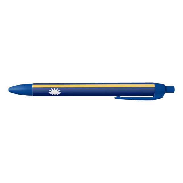 Stylo Bleu Drapeau de Nauru (Bas)