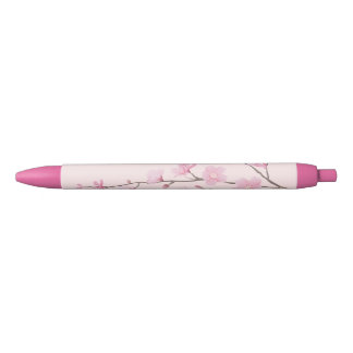 Stylo Bleu Fleur de cerisiers - rose
