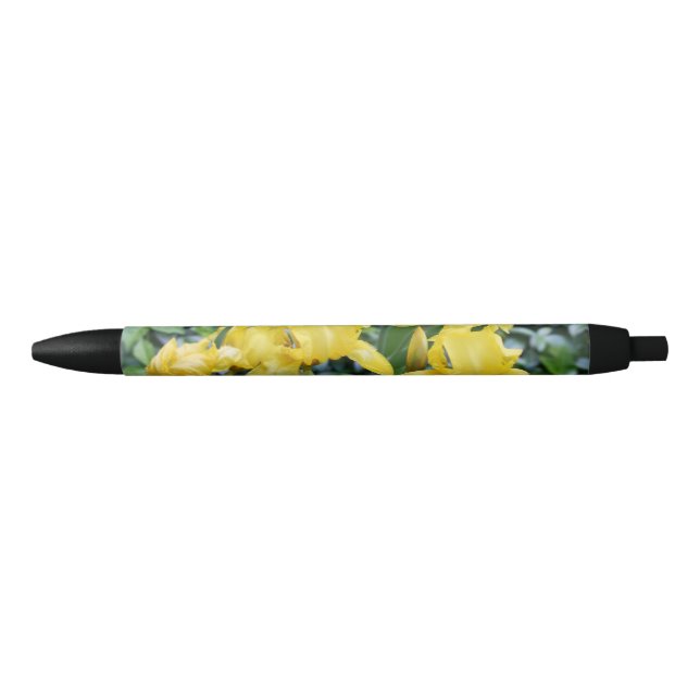 Stylo Bleu Fleur d'Iris Jaune (Devant)