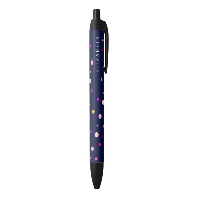 Stylo Bleu Joli pois de Poppin personnalisé (Bas (Vertical))