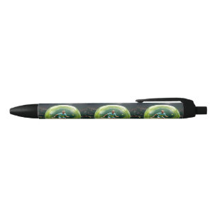 Stylo Bleu Joueur de balle de tennis sur le court,