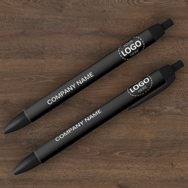 Stylo Bleu Logo et texte personnalisés (Créateur téléchargé)