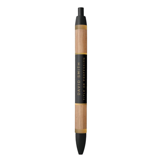 Stylo Bleu Luxe Or Bois Moderne (devant Vertical)