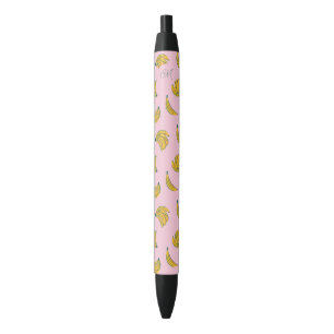 Stylo Bleu Mignons Monogrammes Bananes jaunes en Arrière - pl
