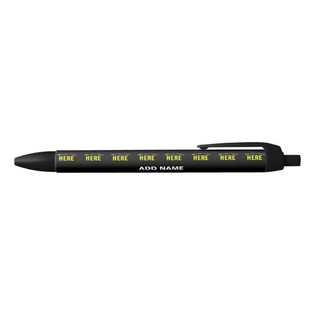 STYLO BLEU MODERNE ET MODERNE PERSONNALISABLE NOIR VÉRIFIÉ (Haut)