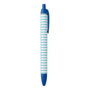 Stylo Bleu Motif bleu et blanc de rayure