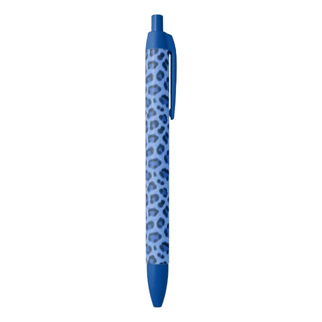Stylo Bleu Motif de peau Poster de animal léopard bleu (Bas (Vertical))