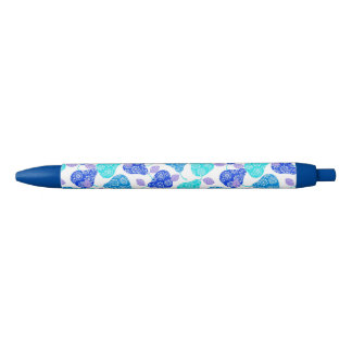 Stylo Bleu Motif de poires décoratives bleues mignonnes