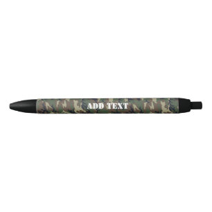 Stylo Bleu Motif du Camouflage militaire Green Woodland