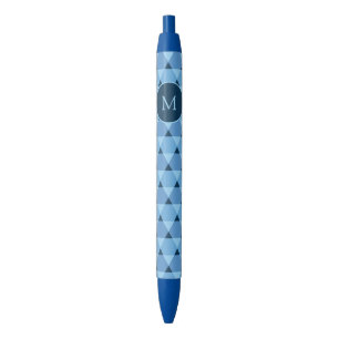 Stylo Bleu Motif triangles
