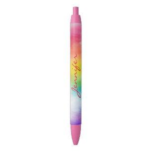 Stylo Bleu Nom manuscrit personnalisé coloré Modèle de scr