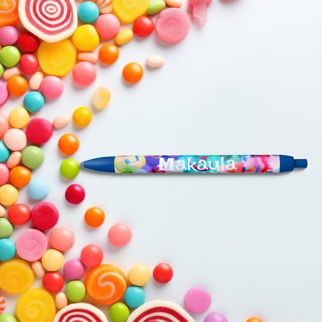 Stylo Bleu Notation musicale Pop Color Monogramme (Créateur téléchargé)