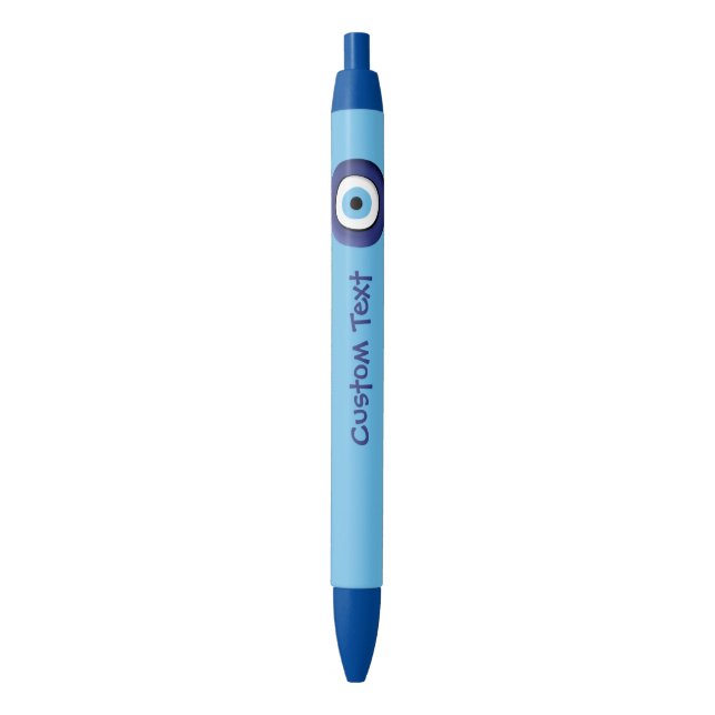 Stylo Bleu Oeil malin grec (devant Vertical)