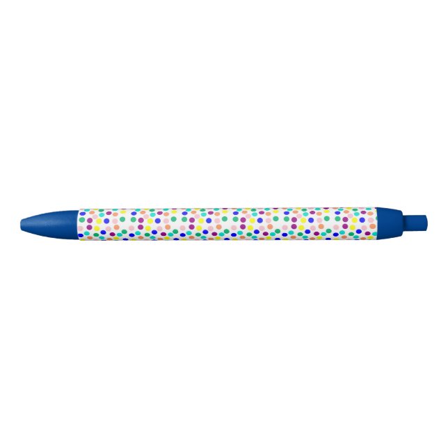 Stylo Bleu Points multicolores (Devant)