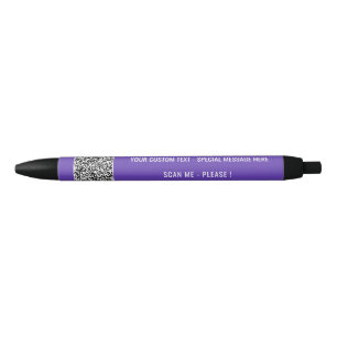 Stylo Bleu QR Code Scan Info Texte personnalisé Pen d'affaire