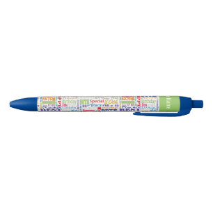Stylo Bleu Quatre-vingtième cadeaux personnalisés uniques d