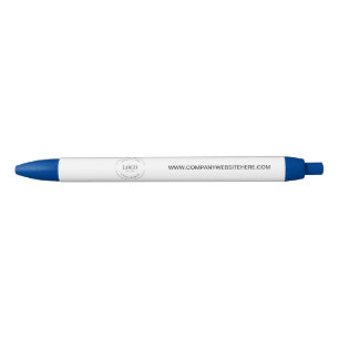 Stylo Bleu Site web de logo personnalisable simple entreprise