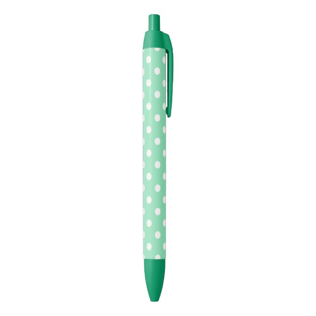 Stylo Bleu Tendance Monnaie Vert Couleur Blanc Points Rustiqu (Bas (Vertical))