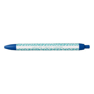 Stylo Bleu Tourquoise Leopard Patters