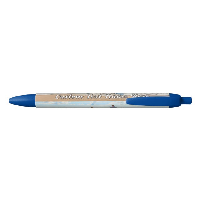 Stylo Bleu Your Photo Pen Gift with Custom Text Name (Dos)