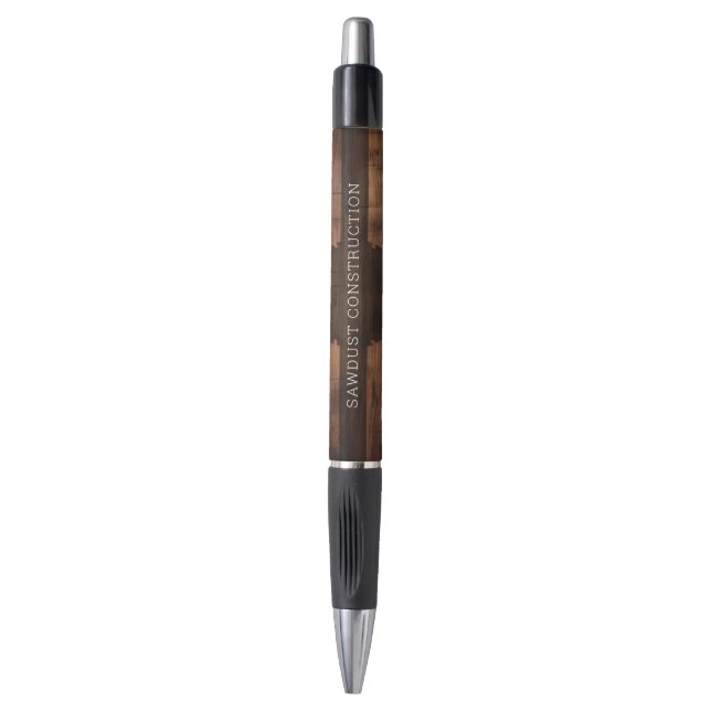 Stylo Bois foncé de charpentier de construction élégant (Devant (Vertical))