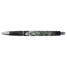 Stylo botanique vert et blanc
