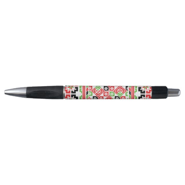 Stylo Broderie palestinienne Tatreez design imprimé (Devant)