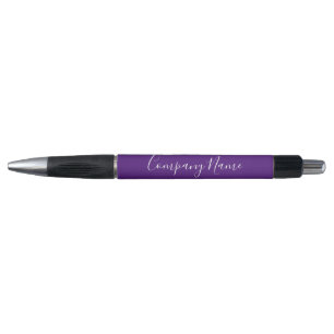 Stylo Business Royal Purple White Script Nom de la socié