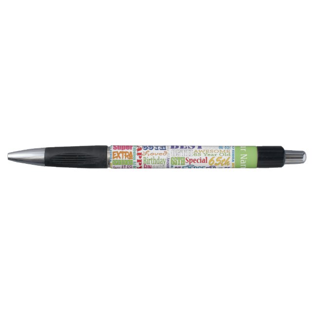 Stylo Cadeaux personnalisés pour la fête du 65e annivers (Devant)