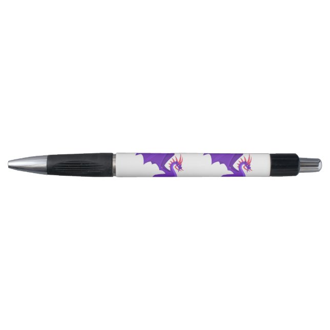 Stylo Caricature de dragon violet (Devant)