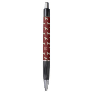 Stylo Carlins adorables races de chiens Motif Monogramme