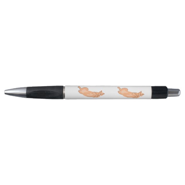 Stylo Chat orange (Devant)
