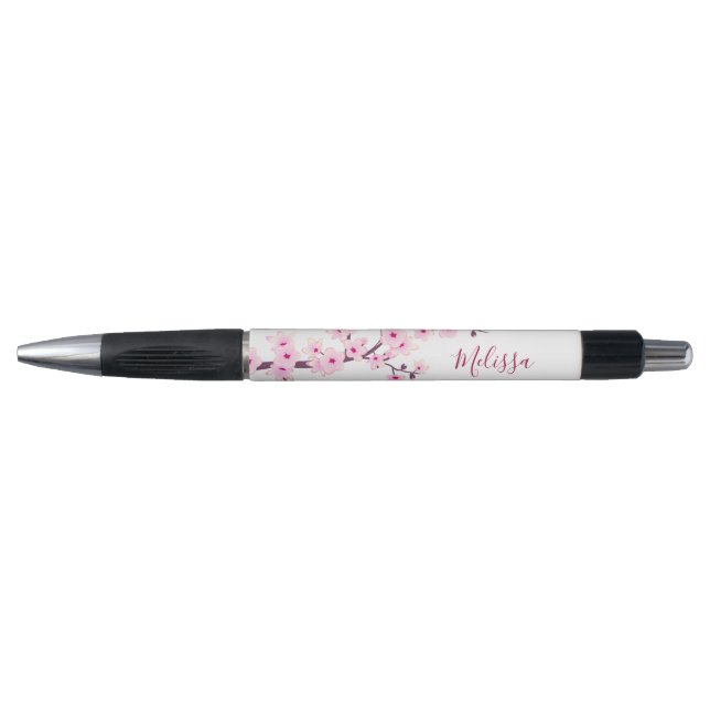 Stylo Cherry Blossoms Pink White Monogram (Devant)