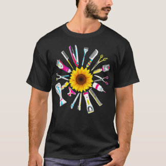 Stylo Cheveux Barber Tools Floral Tshirt