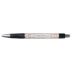 Stylo Chic Rose Gold Leopard Cheetah Poster de animal