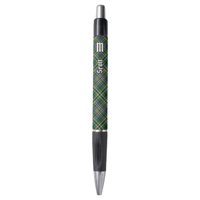 Stylo Clan Scott Green Tartan Pen (Devant (Vertical))