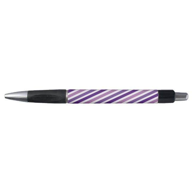 Stylo Classique Moderne Cute Chic Violet & Blancs (Devant)