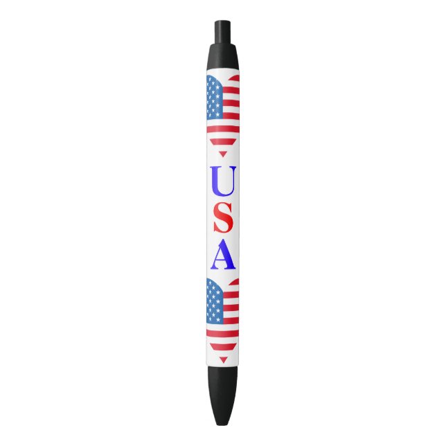 Stylo Coeur Drapeau Usa (devant Vertical)